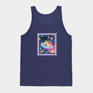 I Believe In You! Cat Finally Able To Fly in Galaxies Tank Top